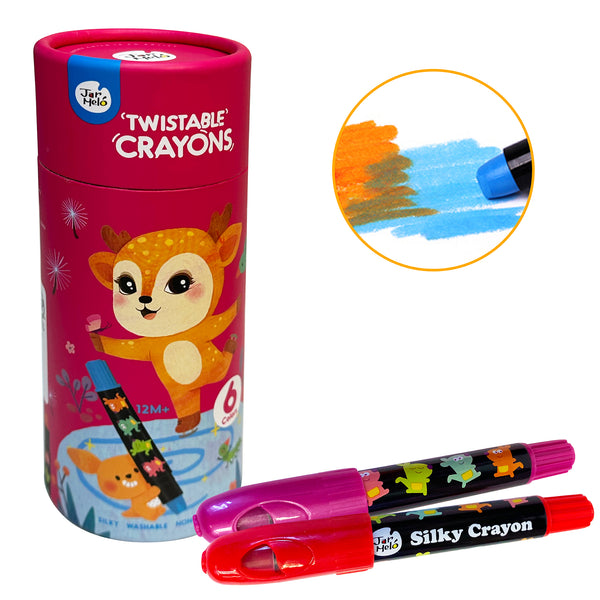 JoanMiro/JarMelo - 易潔絲滑蠟筆6色(臉彩)