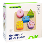 Tooky Toy - 幾何圖形分類學習木製玩具