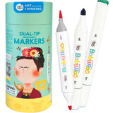 JoanMiro - 雙頭可水洗藝術馬克筆 - 12 色