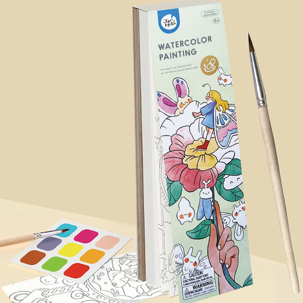 書簽水彩畫-夢幻童話