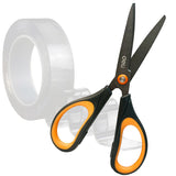 甘霖教育 - 不粘膠防銹剪刀連透明雙面納米防水亞加力膠帶套裝(顏色隨機)