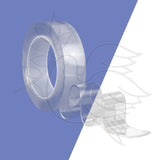 甘霖教育 - 不粘膠防銹剪刀連透明雙面納米防水亞加力膠帶套裝(顏色隨機)