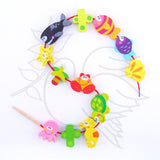 TOOKY TOY - 木製繫帶玩具 海洋木塊拼圖