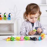 TOOKY TOY - 木製繫帶玩具 海洋木塊拼圖