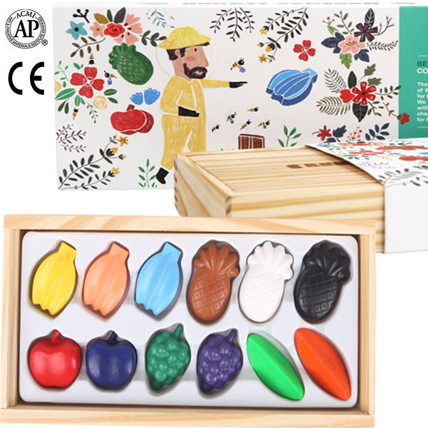 JoanMiro/JarMelo - 蜂蜜蠟筆12色-生果造型